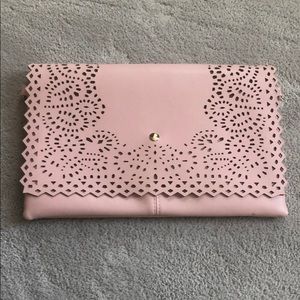 Pastel pink clutch/crossbody bag